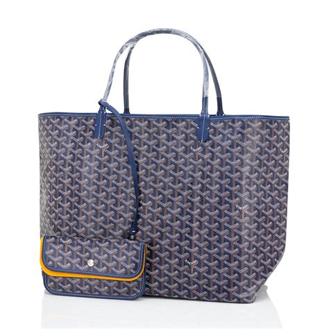 goyard tote navy blue